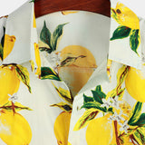 Lemon Print Men's Beach Shirt