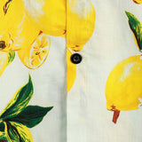 Lemon Print Men's Beach Shirt