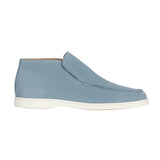 Light Blue Men's Suede Ankle Loafers