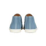 Light Blue Men's Suede Ankle Loafers