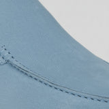 Light Blue Men's Suede Ankle Loafers