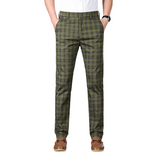 Men's Plaid Office Pants