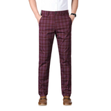 Men's Plaid Office Pants