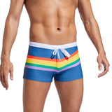 Wyatt Men's Rainbow Stripe Swim Trunks