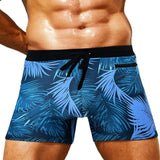 Wyatt Men's Tropical Print Swim Boxer Briefs