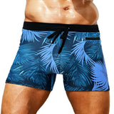 Wyatt Men's Tropical Print Swim Boxer Briefs
