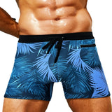 Wyatt Men's Tropical Print Swim Boxer Briefs