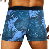 Wyatt Men's Tropical Print Swim Boxer Briefs