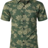 Green Retro Pocket Hawaiian Men's Shirt