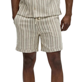 Men's Textured Mesh Polo and Shorts Set
