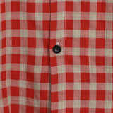 Red Plaid Men's Shirt with Pocket