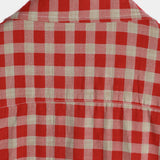 Red Plaid Men's Shirt with Pocket
