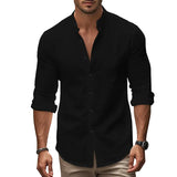 Breathable Men's Linen-Blend Shirt