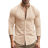Breathable Men's Linen-Blend Shirt
