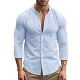 Breathable Men's Linen-Blend Shirt
