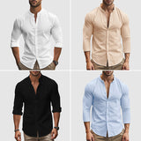 Breathable Men's Linen-Blend Shirt