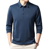 Elegant Long-Sleeve Men's Polo Shirt