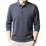 Elegant Long-Sleeve Men's Polo Shirt