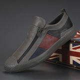Men's Leather Zip Shoes