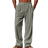 Comfort-Fit Men's Linen-Blend Pants