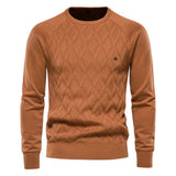Leo Men's Diamond Pattern Sweater