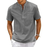 Dressy Men's Cotton-Linen Shirt