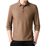 Elegant Long-Sleeve Men's Polo Shirt