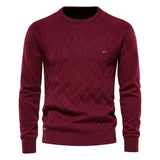 Leo Men's Diamond Pattern Sweater