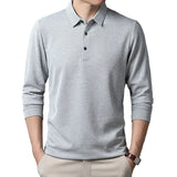 Elegant Long-Sleeve Men's Polo Shirt
