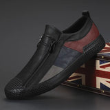Men's Leather Zip Shoes