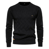 Leo Men's Diamond Pattern Sweater