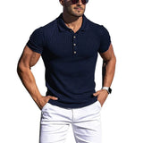 Elegant Striped Men's Polo Shirt