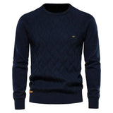 Leo Men's Diamond Pattern Sweater