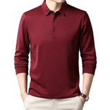 Elegant Long-Sleeve Men's Polo Shirt