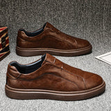 Classic Men's Leather Slip-On Shoes