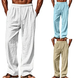 Comfort-Fit Men's Linen-Blend Pants