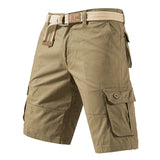 Men's Cotton Knee-Length Cargo Shorts