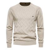 Leo Men's Diamond Pattern Sweater