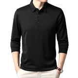 Elegant Long-Sleeve Men's Polo Shirt
