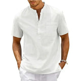 Dressy Men's Cotton-Linen Shirt