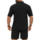 Men's Retro Knit Shirt and Shorts Set