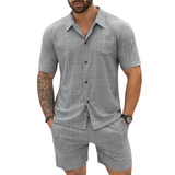 Men's Retro Knit Shirt and Shorts Set