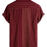 Dawson Men's Striped Short-Sleeve Shirt – Red