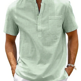 Dressy Men's Cotton-Linen Shirt