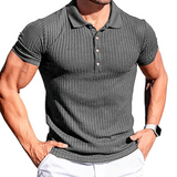 Elegant Striped Men's Polo Shirt