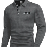 Herringbone Men's Polo Sweater
