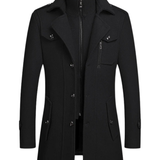 Men's Double-Collar Wool Coat