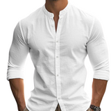 Breathable Men's Linen-Blend Shirt