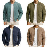 Elegant Men's Suede-Textured Jacket