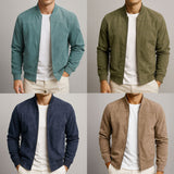 Robbie Men's Suede-Textured Bomber Jacket